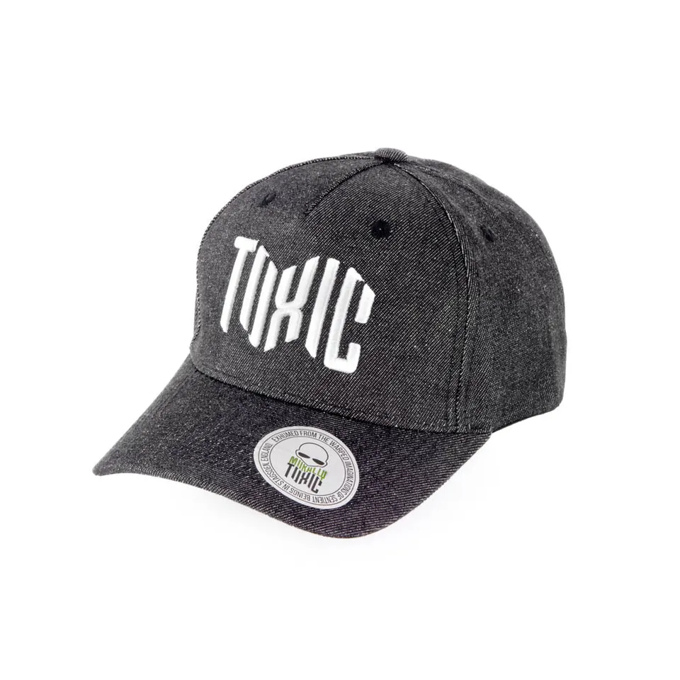 3-legged-thing-toxic-baseball-cap-charcoal-denim-kappe-grau image 1